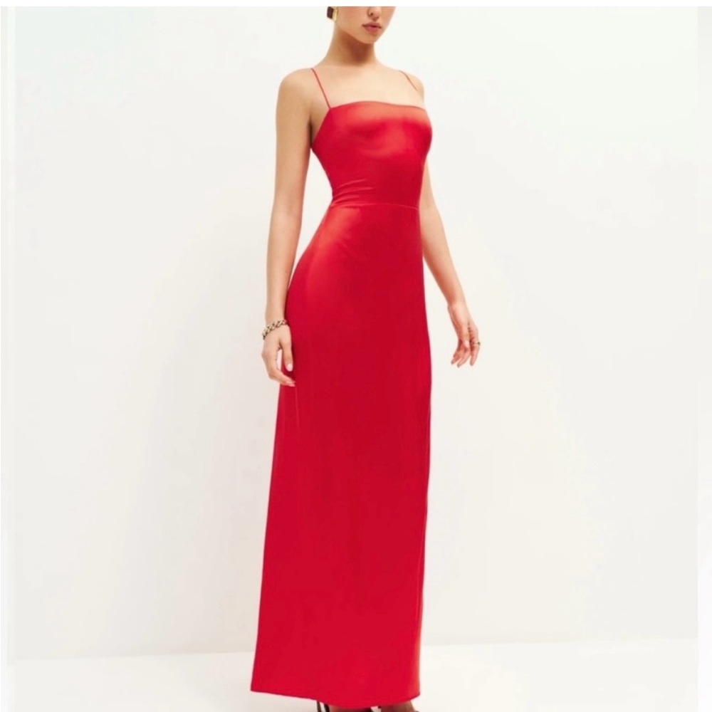 NWT Reformation Frankie Silk Dress in Tango Size 4